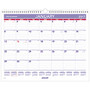 AT-A-GLANCE; Monthly Wall Calendar, 12 inch; x 15 inch;, 30% Recycled, Blue/Red, January to December 2017