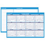 AT-A-GLANCE; Yearly Horizontal Erasable/Reversible Wall Planner, 36 inch; x 24 inch;, 30% Recycled, January&ndash;December 2017