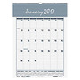 SKILCRAFT; Wirebound Monthly Calendar, 12 inch; x 17 inch;, 100% Recycled, Blue/Gray, January to December 2017 (AbilityOne 7510-01-600-7622)