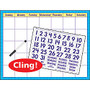 Trend; Wipe-Off; Reusable Calendar With Cling Numbers, 17 inch; x 22 inch;