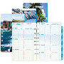 Day-Timer; 2-Page-Per-Week Planner Refill, 5 1/2 inch; x 8 1/2 inch;, 30% Recycled, Coastlines;, January to December 2017
