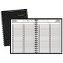 AT-A-GLANCE; 30% Recycled 2-Person Daily Appointment Book, 8 inch; x 10 7/8 inch;, Black, January-December 2017