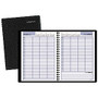 AT-A-GLANCE; 30% Recycled 4-Person Daily Appointment Book, 7 7/8 inch; x 11 inch;, Black, January&ndash;December 2017