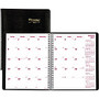 Brownline Essential Planner - Julian - Monthly - 1.2 Year - December 2016 till January 2018 - 1 Month Double Page Layout - 8.88 inch; x 7.13 inch; - Twin Wire - Black - Address Directory, Phone Directory