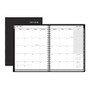 Office Wagon; Brand 18-Month Monthly Academic Planner, 9 inch; x 11 inch;, 30% Recycled, Black, July 2017 to December 2018