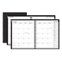 Office Wagon; Brand 18-Month Weekly/Monthly Academic Planner, 6 3/4 inch; x 8 3/4 inch;, 30% Recycled, Black, July 2017 to December 2018