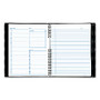 Rediform NotePro Daily Planner - Daily - 7:00 AM to 11:00 PM - 1 Day Double Page Layout - 11 inch; x 8.50 inch; - Twin Wire - Paper - Black - Phone Directory, Pocket, Label, Acid-free, Address Directory, Pocket