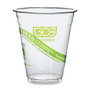 ECO GreenStripe Compostable Cold Drink Cups, Clear, 12 Oz, Carton Of 500