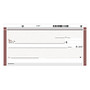 Personal Wallet Checks, 6 inch; x 2 3/4 inch;, Duplicates, Pinstripe Maroon, Box Of 150