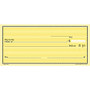 Personal Wallet Checks, 6 inch; x 2 3/4 inch;, Duplicates, Yellow Safety, Box Of 150