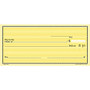 Personal Wallet Checks, 6 inch; x 2 3/4 inch;, Singles, Yellow Safety, Box Of 150
