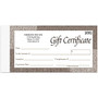 Gift Certificates, 7 inch; x 3 5/8 inch;, 2-Part, Brown, Box Of 250