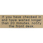Acrylic Engraved Wall Sign, 4 inch; x 12 inch;