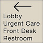 Acrylic Engraved Wall Sign, 4 inch; x 4 inch;