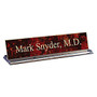 Engraved Desk Sign, Plexiglass Base With Acrylic Engraved Sign, 2 inch; x 10 inch;