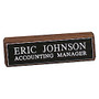 Engraved Desk Sign, Walnut Base With Acrylic Engraved Sign, 2 inch; x 8 inch;