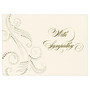 All-Occasion Cards, 7 7/8 inch; x 5 5/8 inch;, Flourish In Pearl, 30% Recycled, Box Of 25