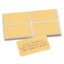 Blank Foil Gift Labels For Pocket Embossers, Rectangle, Gold, 1 inch; x 2 inch;, Pack Of 100