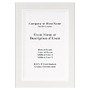 Custom Printed Premium Invitations, 7 3/4 inch; x 5 1/2 inch;, Pearl Linen Panel, Flat, White Matte, 30% Recycled, Box Of 25