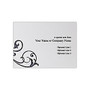 Custom Printed Stationery Note Cards, 4 7/8 inch; x 3 1/2 inch;, Deco Swirl, Folded, Pearl Shimmer, Box Of 25