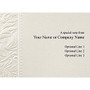 Custom Printed Stationery Note Cards, 4 7/8 inch; x 3 1/2 inch;, Elegant Embossed, Folded, Ecru Shimmer, Box Of 25
