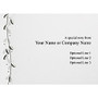 Custom Printed Stationery Note Cards, 4 7/8 inch; x 3 1/2 inch;, Silver Leaf, Folded, Pearl Shimmer, Box Of 25