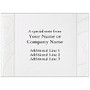 Custom Printed Stationery Note Cards, 4 7/8 inch; x 3 3/8 inch;, Swirl Dots, Folded, Translucent, Box Of 25