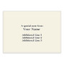 Custom Printed Stationery Note Cards, Folded, 4 7/8 inch; x 3 1/2 inch;, Ecru Matte, Box Of 25