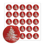Holiday Seals, Silver Tree, Pack Of 25