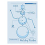 Personalized Economy Cards, 5 inch; x 7 inch;, Snowman Blueprint, Box Of 25