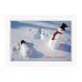 Personalized Holiday Card Favorites, 7 7/8 inch; x 5 5/8 inch;, Snowman Angel, 30% Recycled, Box Of 25