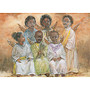 Personalized Holiday Cards, Choir of Angels, 7 7/8 inch; x 5 5/8 inch;, Box Of 25