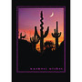 Personalized Holiday Cards, Desert Silhouette, 5 5/8 inch; x 7 7/8 inch;, Box Of 25