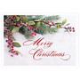 Personalized Holiday Cards, Frosted Berries, 7 inch; x 5 inch;, Box Of 25