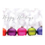 Personalized Holiday Cards, FSC Certified, 7 inch; x 5 inch;, 10% Recycled, Colored Ornaments, Box Of 25