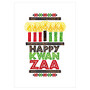 Personalized Holiday Cards, Happy Kwanzaa, 5 5/8 inch; x 7 7/8 inch;, Box Of 25