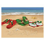 Personalized Regional Holiday Cards, 7 7/8 inch; x 5 5/8 inch;, 30% Recycled, Holiday Beachwear, Box Of 25