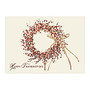 Personalized Thanksgiving Cards, 7 7/8 inch; x 5 5/8 inch;, 30% Recycled, Tri-Color Wreath, Box Of 25
