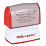 Office Wagon; Brand Pre-Inked Stamp, 9/16 inch; x 1 1/2 inch; Impression