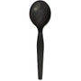 Genuine Joe Spoon - 1 Piece(s) - 1000/Carton - 1 x Soup Spoon - Disposable - Textured - Black