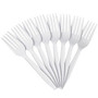 Highmark; Medium-Size Plastic Forks, White, Box Of 1000