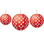 Teacher Created Resources Paper Lanterns, Red Polka Dots, Pack Of 3