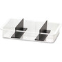 BreakCentral Wide Condiment Large Replacement Trays, 2 7/16 inch;H x 12 1/8 inch;W x 8 11/16 inch;D, Black/Clear