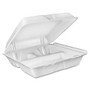 Dart Large Carryout Foam Trays, 3 Compartments, 9 inch; x 9 inch;, White, Pack Of 100