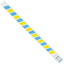 Office Wagon; Brand Tyvek; Wristbands, Stripes, 3/4 inch; x 10 inch;, Blue/Yellow, Case Of 500