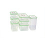 Kinetic Fresh Food Storage Container Set, 14 Piece Set, Clear/Green