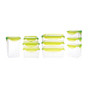Kinetic Fresh Food Storage Container Set, 20 Piece Set, Clear/Green