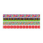 Barker Creek Border Set, 3 inch; X 35 inch;, In The Groove, 12 Strips Per Pack, Set Of 4 Packs