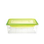 Kinetic Fresh Food Storage Container, 112 Oz, Clear/Green