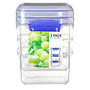 Sistema; Food Storage Containers, 400 mL, Clear/Blue, Pack Of 3